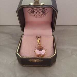 👑 Juicy Couture Pastel Light Pink Crown Gem Rhinestone Charm 👑